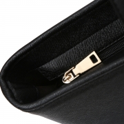 Women's Zipper PU Leather Tote Shoulder Bag