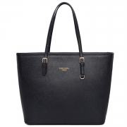 Women's Zipper PU Leather Tote Shoulder Bag