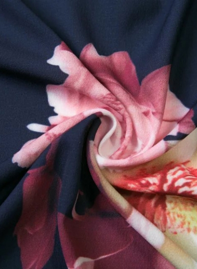 Fashion Deep V Neck Floral Printed High Slit Maxi Dress stylesimo.com
