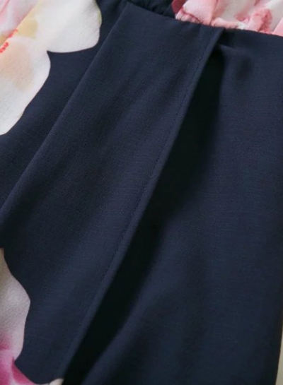 Fashion Deep V Neck Floral Printed High Slit Maxi Dress stylesimo.com