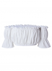 Women's Off Shoulder Short Sleeve Ruffle Crop Top