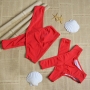 women-s-2-piece-solid-cross-padded-bikini-set