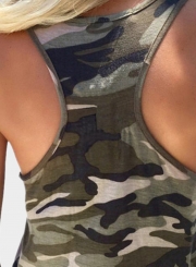 Women's Camouflage Printing Racer Back Tank