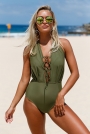 olive-green-lace-up-halter-one-piece-swimsuit