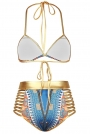 blue-african-tribal-metallic-cutout-high-waist-swimsuit