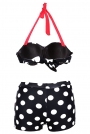 black-white-polka-dot-high-waist-halter-bikini-swimsuit
