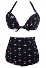 flamingo-print-high-waist-bikini-swimsuit