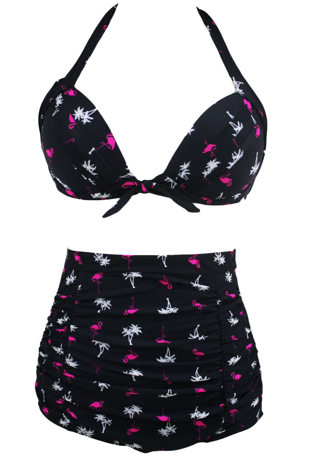 flamingo print swimwear