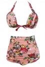 floral-print-pinkish-high-waist-bikini-swimsuit