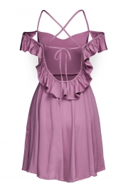 Sweet Sexy Purple Backless Skater Dress