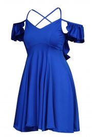Sweet Sexy Navy Backless Skater Dress