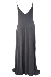 Charcoal Grey Boho Pocketed Maxi Dress