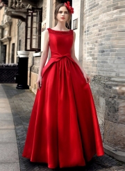 Women's Sleeveless Backless Prom Wedding Dress