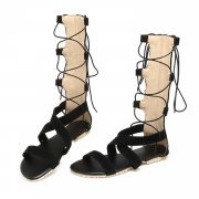Women's Gladiator Lace up Flat Heels Boots Sandals