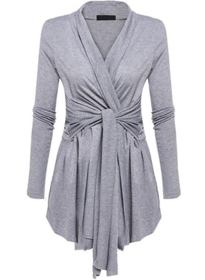 Women's Solid Cover up Cardigan Blouse stylesimo.com