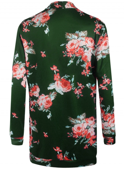 Women's Fashion Long Sleeve Floral Open front Cardigan stylesimo.com