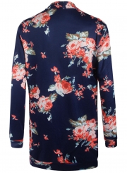 Women's Fashion Long Sleeve Floral Open front Cardigan