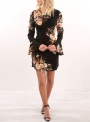 women-s-floral-long-flare-sleeve-bodycon-dress