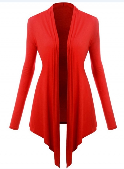 Women's Long Sleeve Open front Irregular Knit Cardigan LZDINTECOMMERCE.com