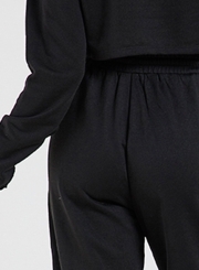 Women's Solid Drawstring Waist Sweat Pants