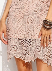 Women's Off Shoulder Slash Neck Lace Bodycon Dress