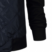 Long Sleeve Color Block Cotton-padded Jacket