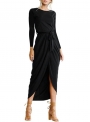 women-s-elegant-solid-long-sleeve-dress-with-belt