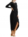 women-s-elegant-solid-long-sleeve-dress-with-belt