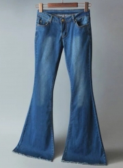 Fashion  Slim Fit Bell-bottoms Jeans Denim Pants
