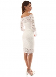 Lace off Shoulder Bodycon Party Mini Dress