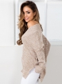 women-s-v-neck-long-sleeve-solid-slit-knit-sweater