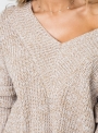 women-s-v-neck-long-sleeve-solid-slit-knit-sweater