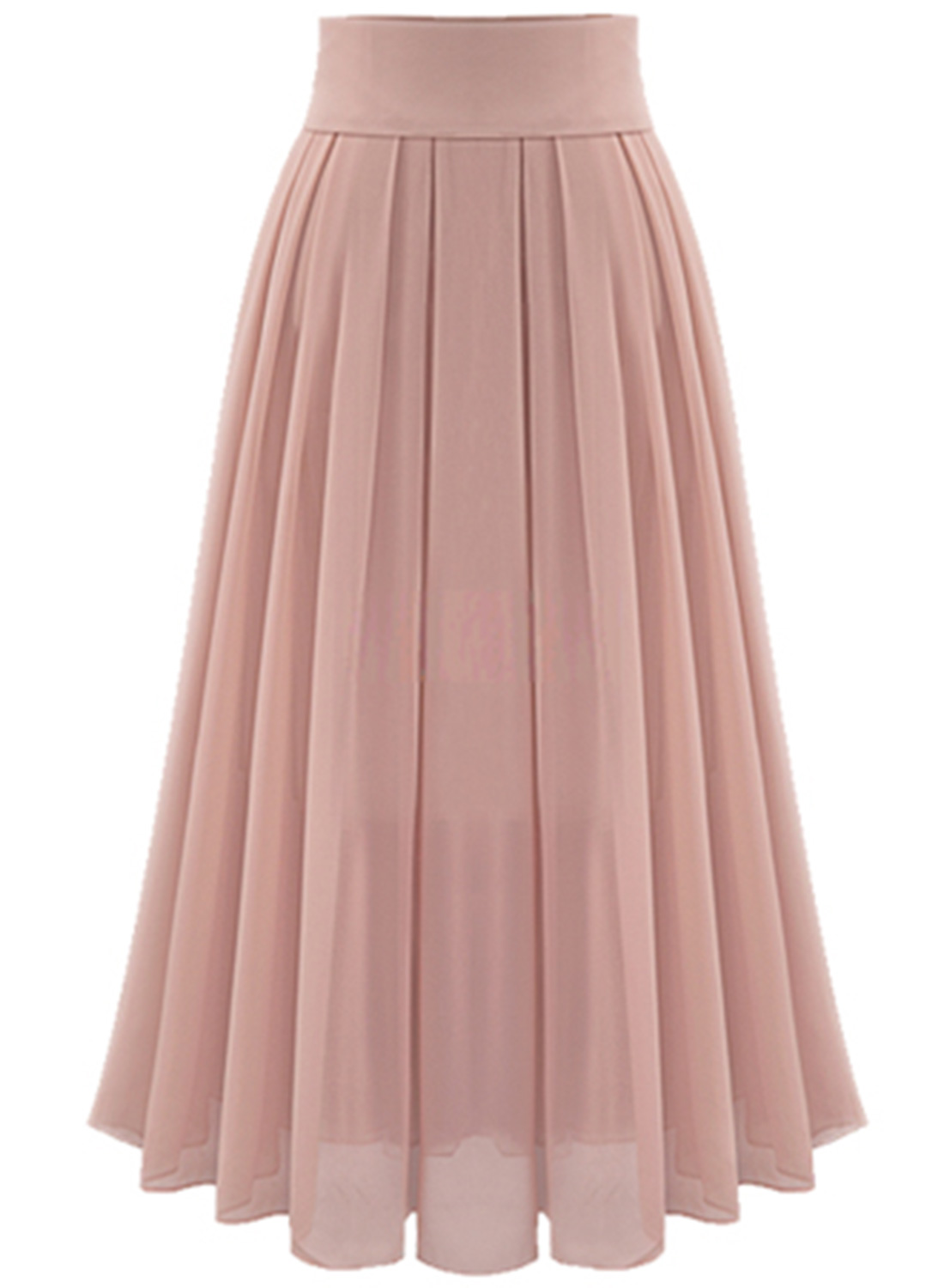 High Waist Maxi Chiffon Pleated Skirt 3027