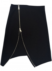 front Zip Irregular Skirt