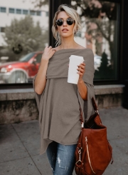 Off Shoulder Irregular Loose Fit Tee