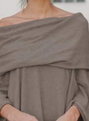 Off Shoulder Irregular Loose Fit Tee