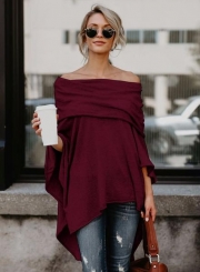 Off Shoulder Irregular Loose Fit Tee