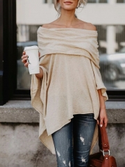 Off Shoulder Irregular Loose Fit Tee