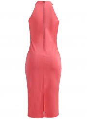 Sexy Halter Neck Sleeveless Slim Fit Dress