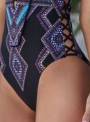 women-s-lace-up-front-geo-pattern-one-piece-swimsuit