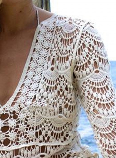 long sleeve lace cover up