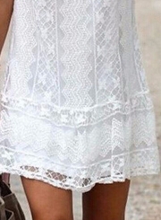 Sleeveless Lace Mini Dress