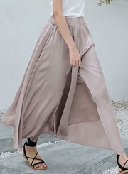 Fashion Solid High Waist Loose Fit Wide Leg Pants
