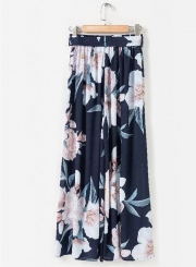 Fashion High Waist Floral Wide Leg Pants