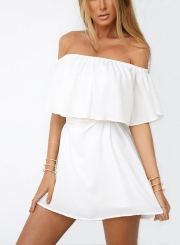 Fashion Off Shoulder Ruffle Dress