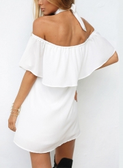 Fashion Off Shoulder Ruffle Dress