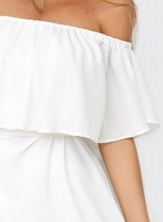 Fashion Off Shoulder Ruffle Dress