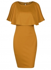 Ruffle Bodycon Pencil Dress