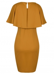 Ruffle Bodycon Pencil Dress