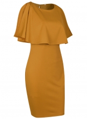 Ruffle Bodycon Pencil Dress